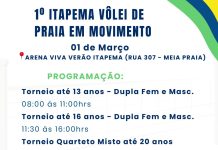 Prefeitura realiza 1º Itapema Vôlei de Praia em Movimento