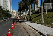 Itapema inicia implantação de nova ciclofaixa no Estreito para ampliar segurança e mobilidade
