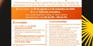 Porto Belo abre inscrições para entidades da sociedade civil participarem da composição do Conselho Municipal da Habitação
